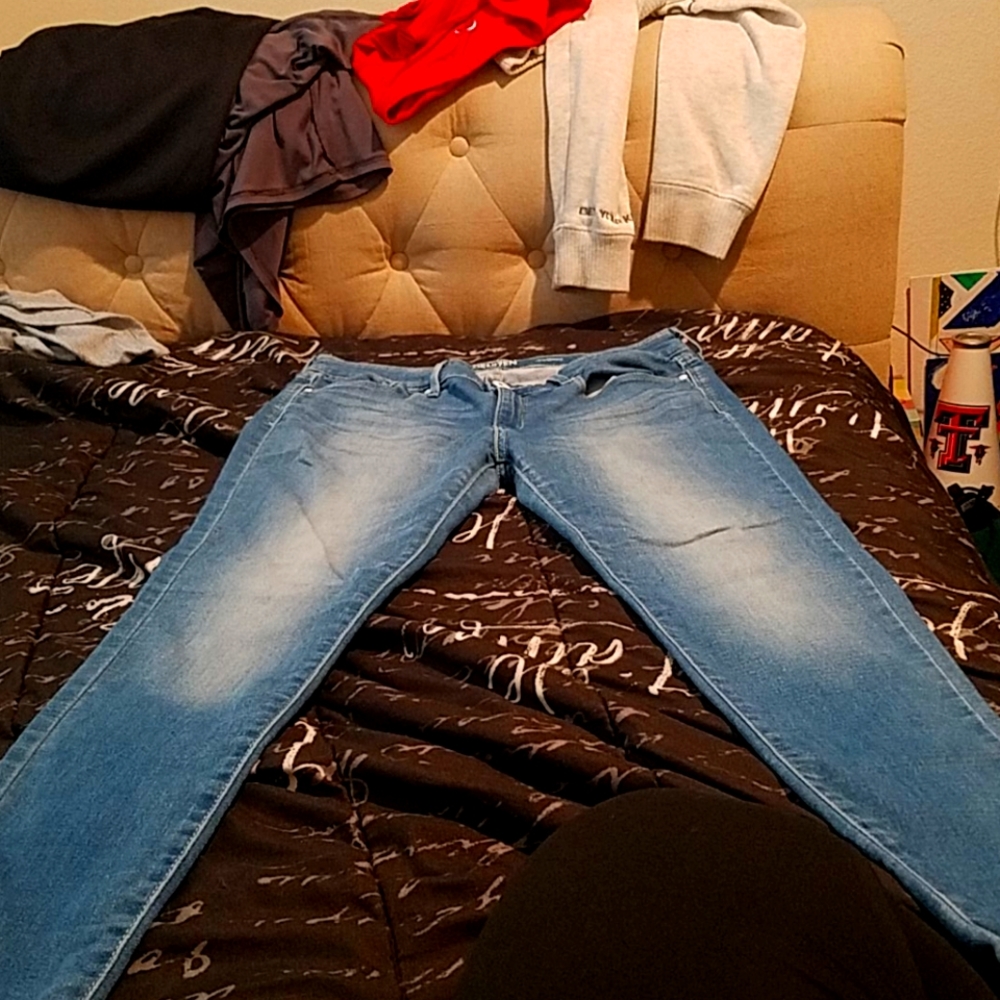 Blue jeggings
